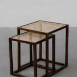 Malabar Nesting Rattan Side Table-Set of 2