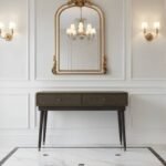 Monterey Leather Clad Console Table