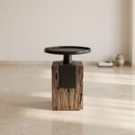 Aurelio Sculpted Wood Accent Table - Image 2