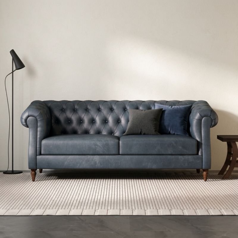 Fairmont Leatherette Chesterfield Sofa 2 Fairmont Leatherette Chesterfield Sofa - Image 1