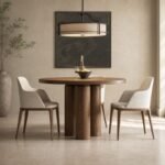 Trivelle Three-Pillar Dining Table
