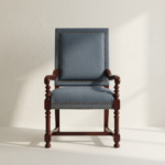 Victorian Teakwood Upholstered Armchair