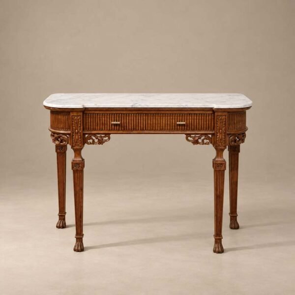 The Versailles Fluted Marble Console Table
